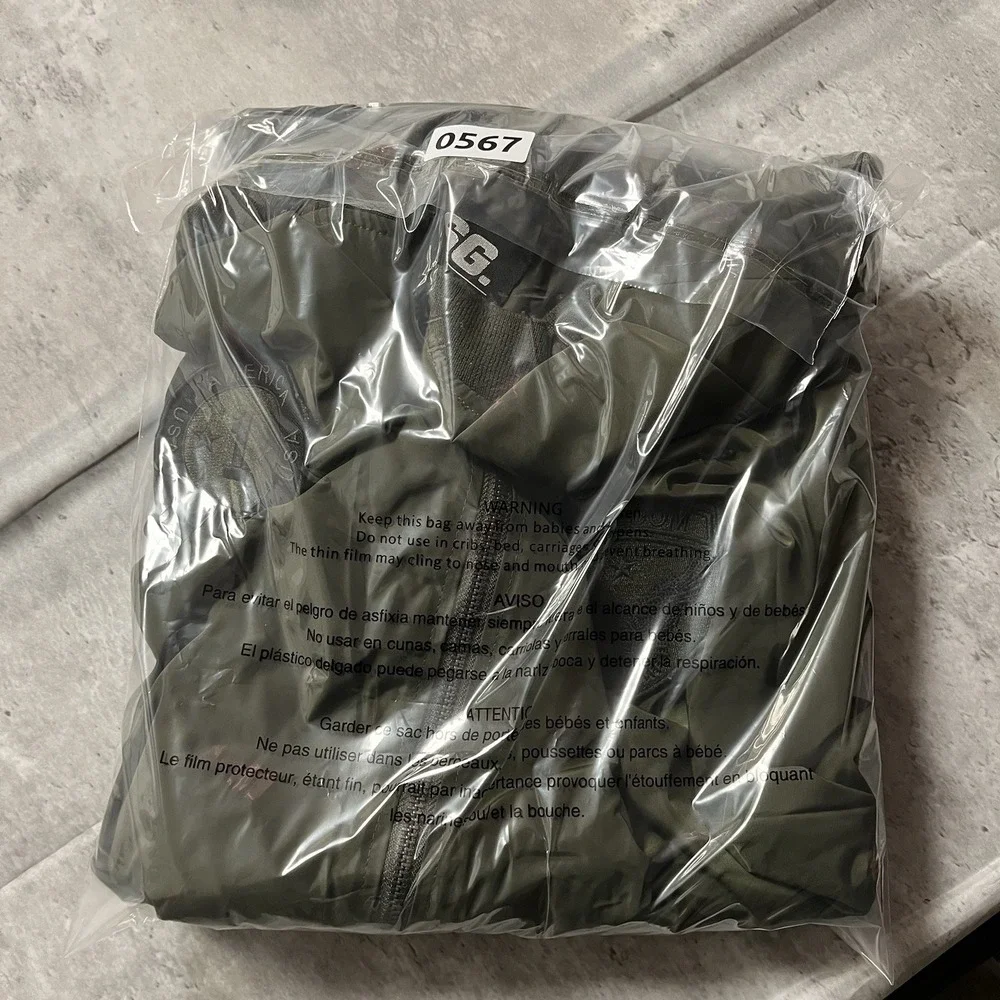 CSG Champs USA Green Flight Windbreaker Jacket Men's Size 3XL Patches - Picture 12 of 12